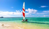 a sailboat on the beach in the maldives